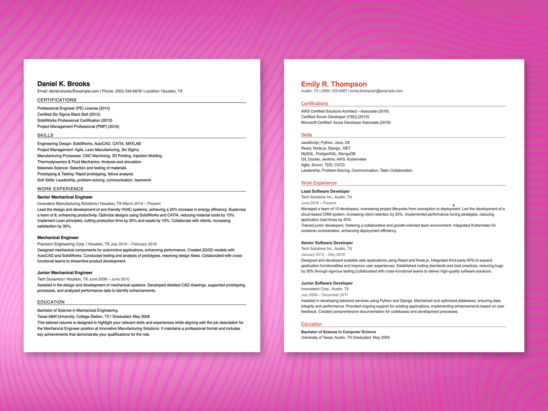 ApplyPro resume template previews
